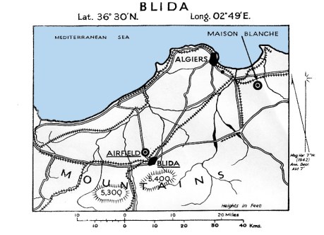 Blida airfield map, 1943.